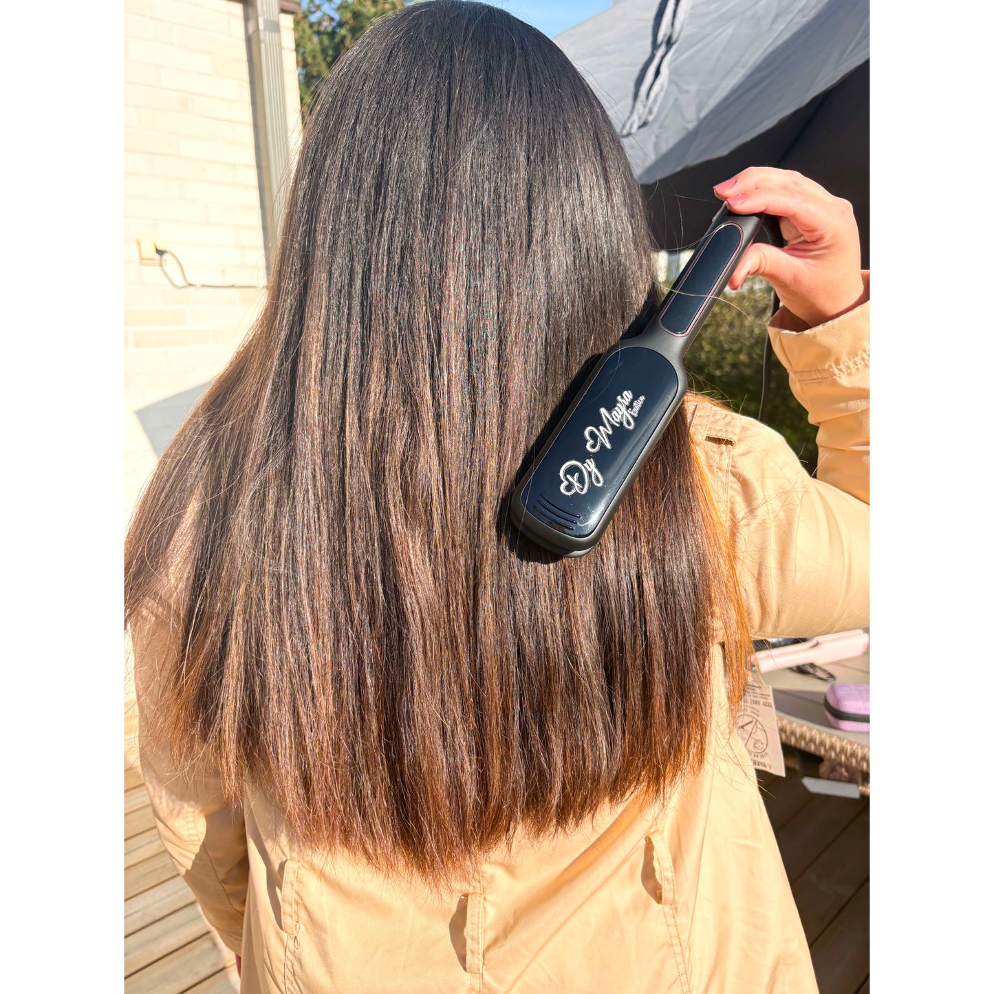🔹 Kit profesional Dy Mayra – Plancha de Titanio (Color Negro)