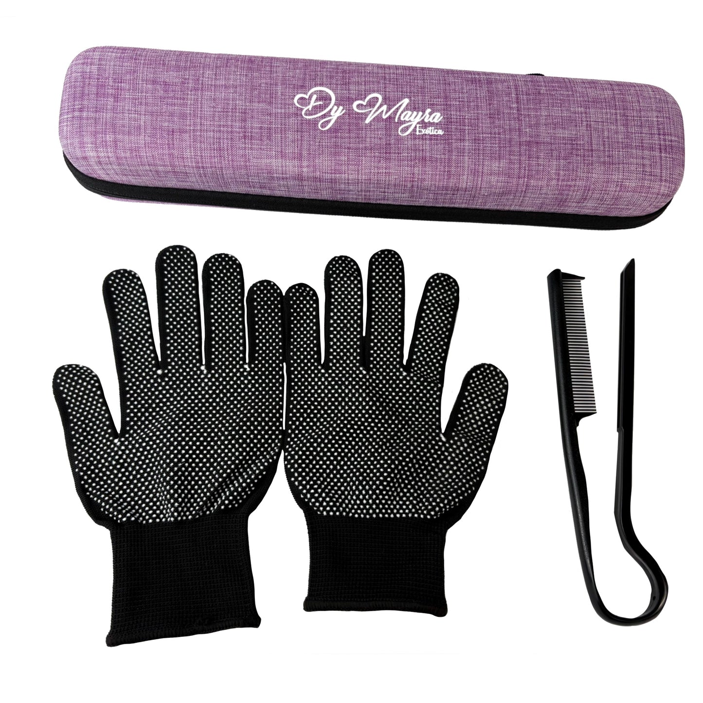 🔸 Kit profesional Dy Mayra – Plancha de Cerámica (Color Rosado)
