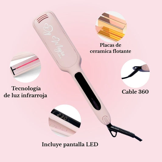 🔸 Kit profesional Dy Mayra – Plancha de Cerámica (Color Rosado)
